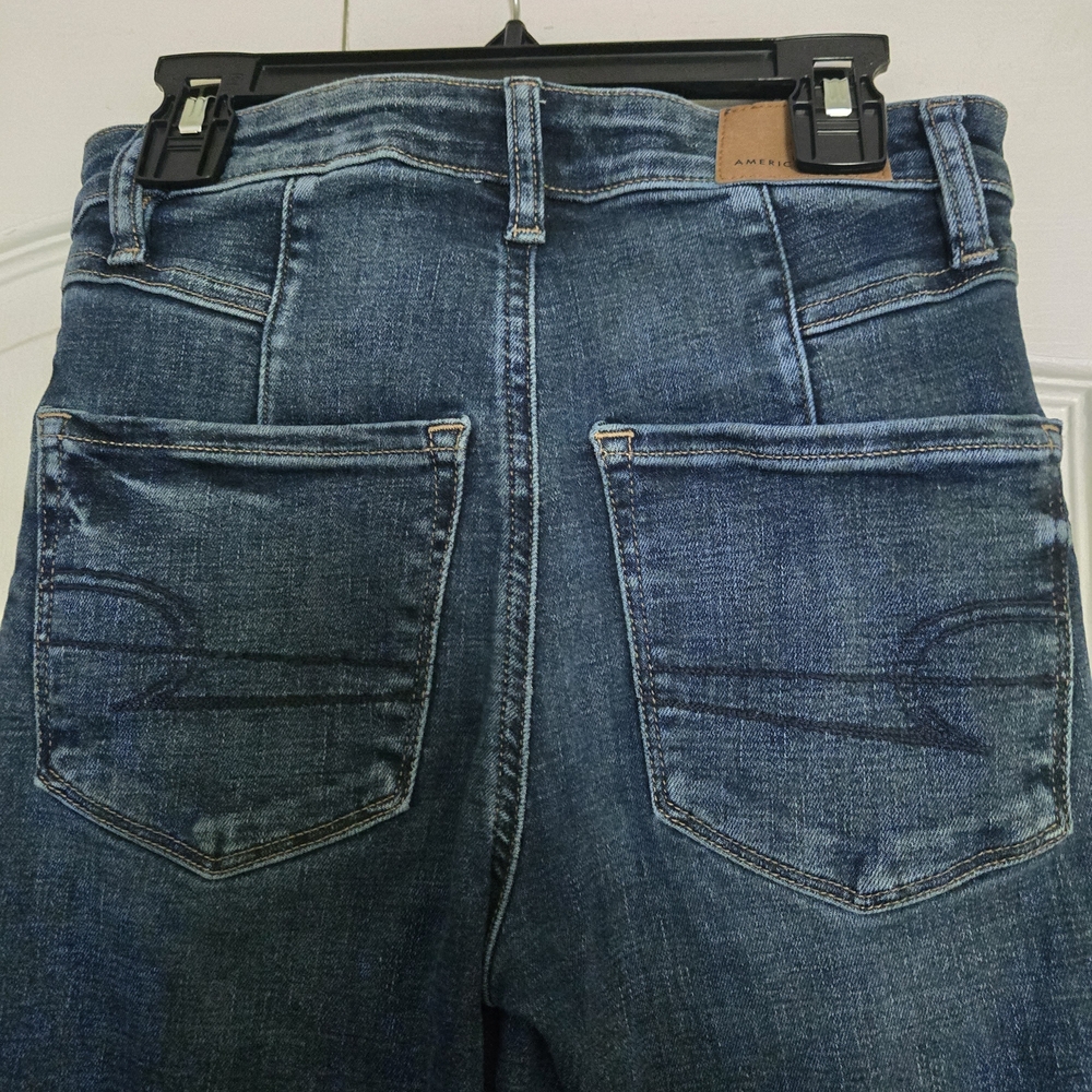 American Eagle Outfitters Dark Blue Flare Jeans - Picture 3 of 6